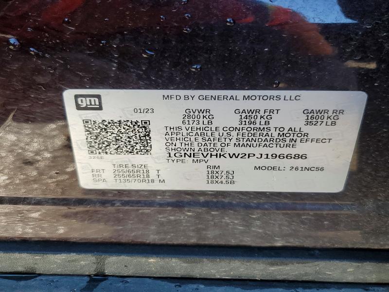 Aukcja sprzedaży 2023 Chevrolet Traverse, vin: 1GNEVHKW2PJ196686, numer aukcji: 55860786