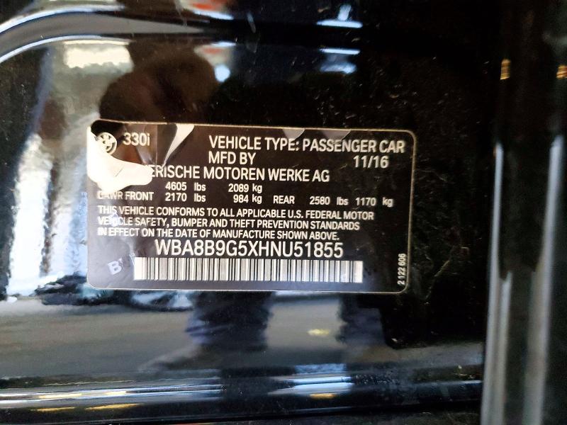 56120356 :رقم المزاد ، WBA8B9G5XHNU51855 vin ، 2017 Bmw 330 مزاد بيع