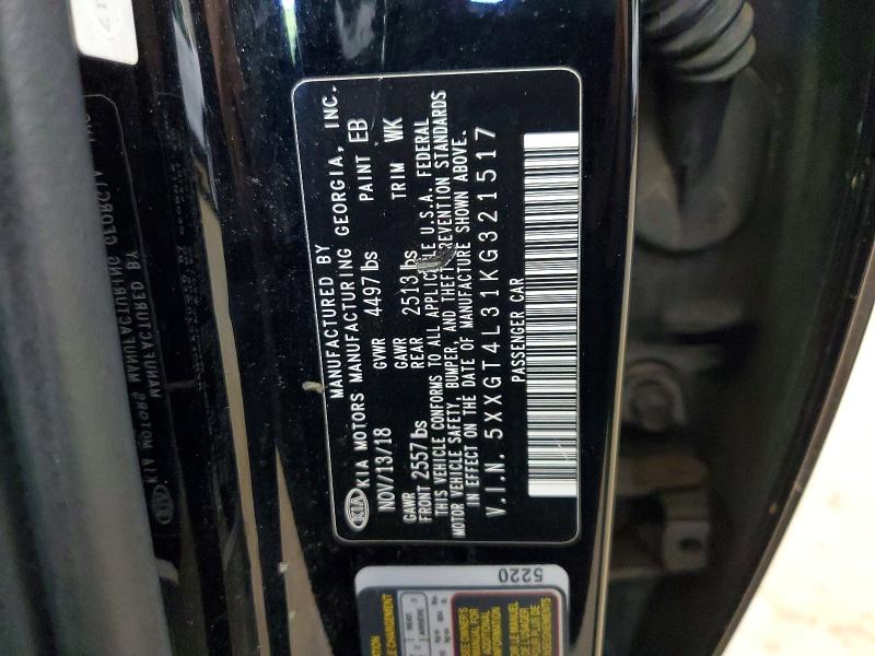 56962526 :رقم المزاد ، 5XXGT4L31KG321517 vin ، 2019 Kia Optima مزاد بيع