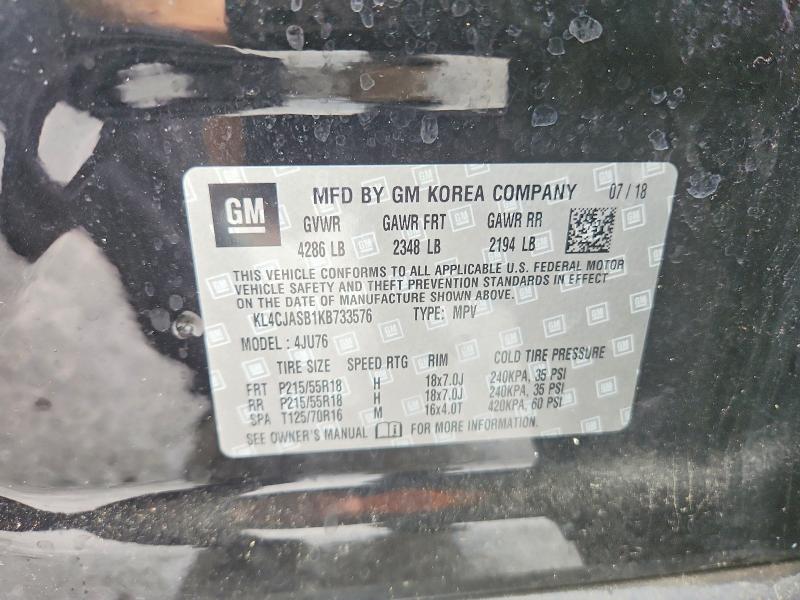 Продажа на аукционе авто 2019 Buick Encore, vin: KL4CJASB1KB733576, номер лота: 57078666
