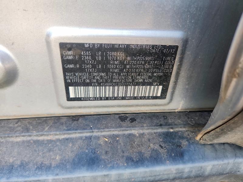 56795666 :رقم المزاد ، 4S4BRCKC3D3212477 vin ، 2013 Subaru Outback مزاد بيع