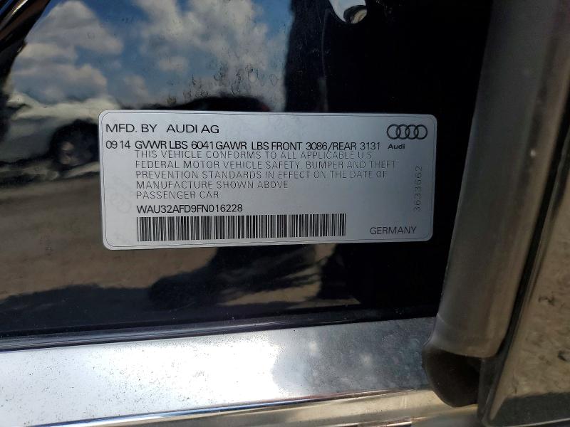 Продаж на аукціоні авто 2015 Audi A8, vin: WAU32AFD9FN016228, номер лоту: 58788656