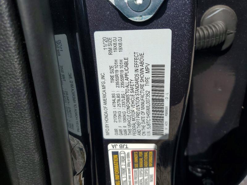 Aukcja sprzedaży 2021 Acura Rdx, vin: 5J8TC1H59ML007352, numer aukcji: 56462326
