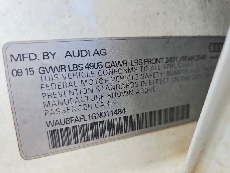 Продажа на аукционе авто 2016 Audi A4, vin: WAUBFAFL1GN011484, номер лота: 57060006