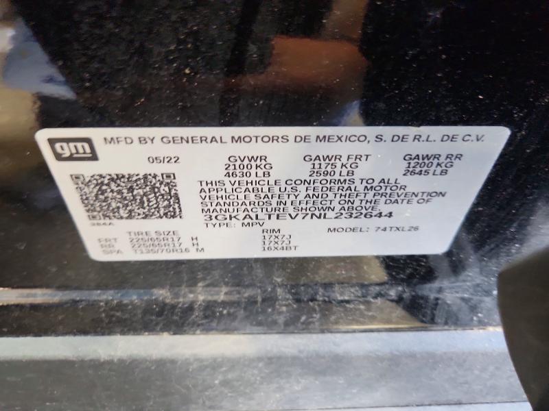 Aukcja sprzedaży 2022 Gmc Terrain, vin: 3GKALTEV7NL232644, numer aukcji: 53752446
