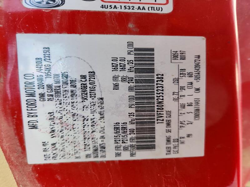 57930336 :رقم المزاد ، 1ZVFT80N255237382 vin ، 2005 Ford Mustang مزاد بيع