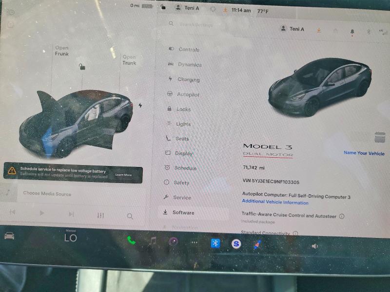 Продаж на аукціоні авто 2022 Tesla Model 3, vin: 5YJ3E1EC9NF103305, номер лоту: 51532536