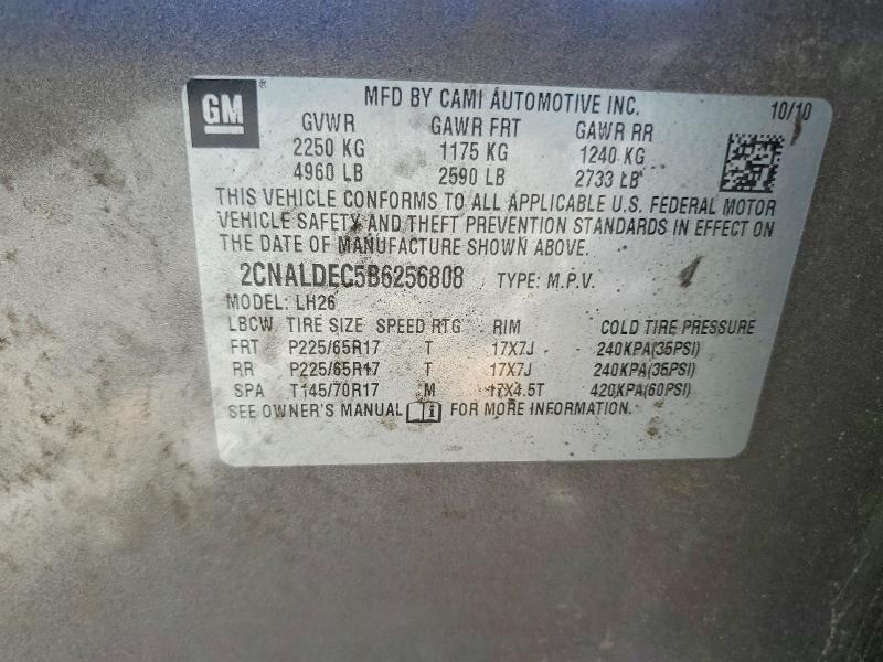 Aukcja sprzedaży 2011 Chevrolet Equinox, vin: 2CNALDEC5B6256808, numer aukcji: 56731406