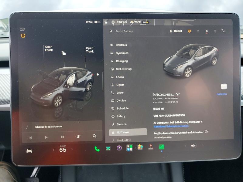 Aukcja sprzedaży 2023 Tesla Model Y, vin: 7SAYGDEE4PF886350, numer aukcji: 58473316
