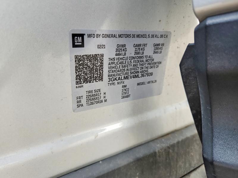 Aukcja sprzedaży 2021 Gmc Terrain, vin: 3GKALMEV4ML367939, numer aukcji: 58736016