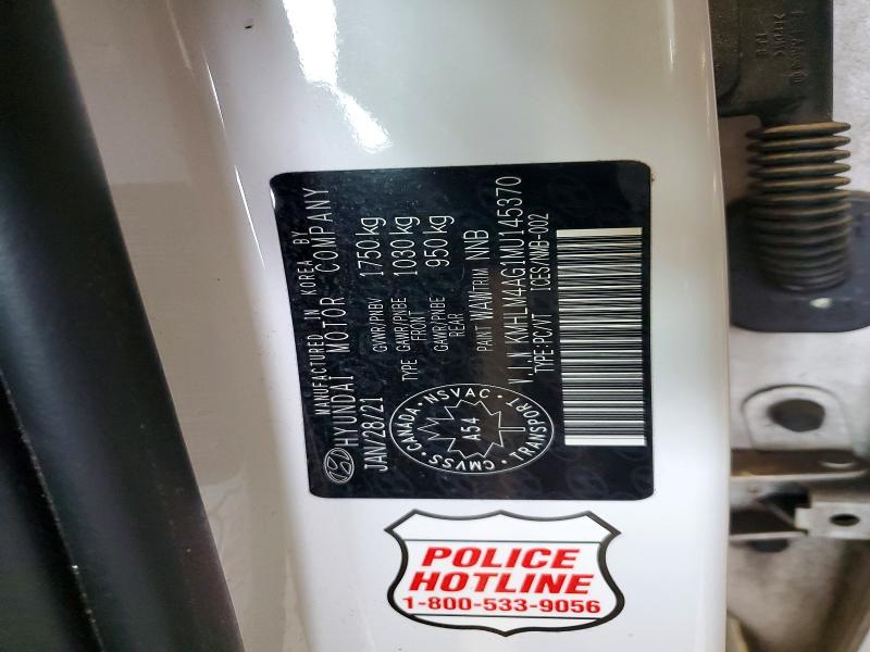55238856 :رقم المزاد ، KMHLM4AG1MU145370 vin ، 2021 Hyundai Elantra مزاد بيع