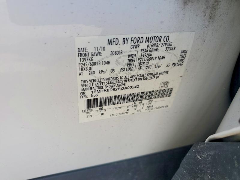 Продаж на аукціоні авто 2011 Ford Explorer, vin: 1FMHK8D82BGA03242, номер лоту: 59113866