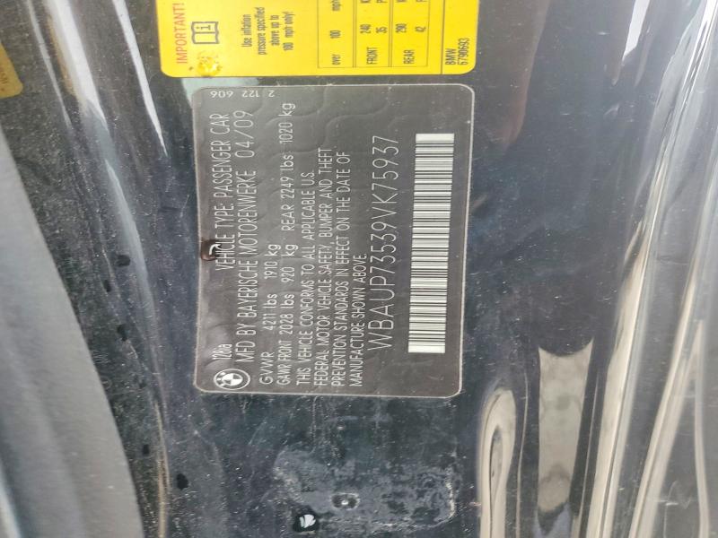 59003476 :رقم المزاد ، WBAUP73539VK75937 vin ، 2009 Bmw 128 مزاد بيع