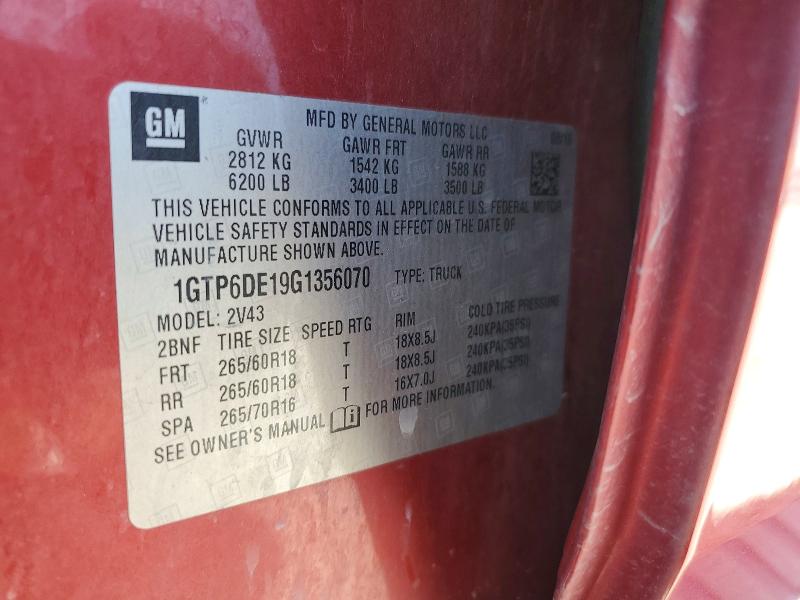 Aukcja sprzedaży 2016 Gmc Canyon, vin: 1GTP6DE19G1356070, numer aukcji: 85449035