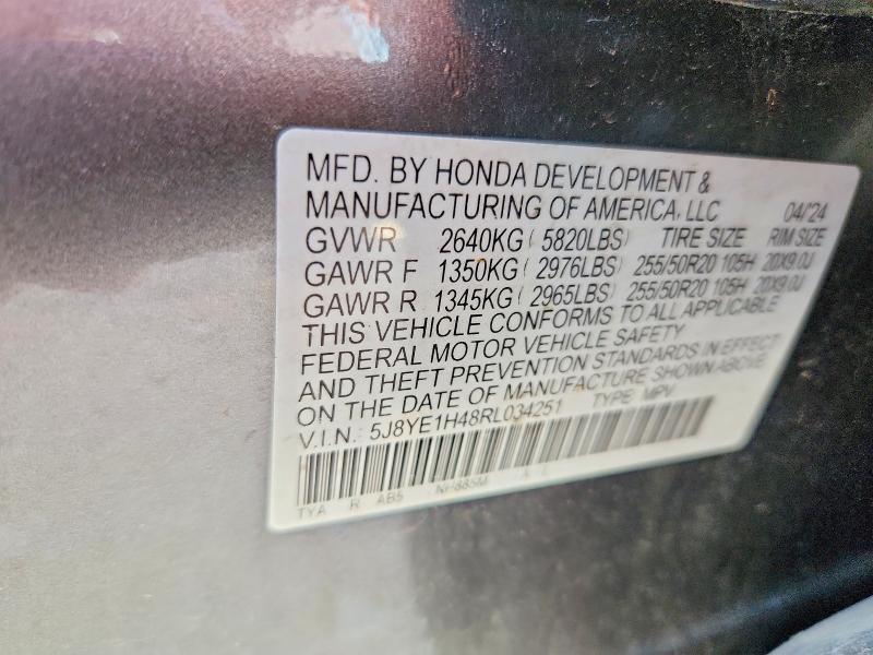 Aukcja sprzedaży 2024 Acura Mdx, vin: 5J8YE1H48RL034251, numer aukcji: 57308846