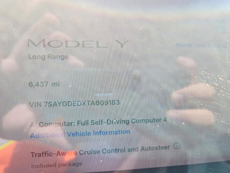 2026 Tesla Model Y მანქანა იყიდება აუქციონზე, vin: 7SAYGDEDXTA609183, აუქციონის ნომერი: 56503286