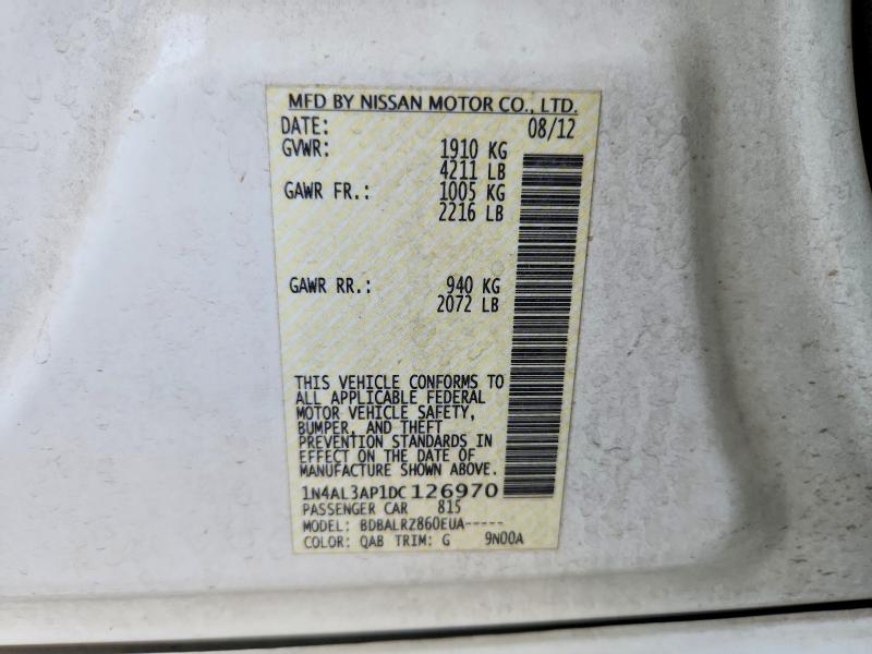 Aukcja sprzedaży 2013 Nissan Altima, vin: 1N4AL3AP1DC126970, numer aukcji: 57742106