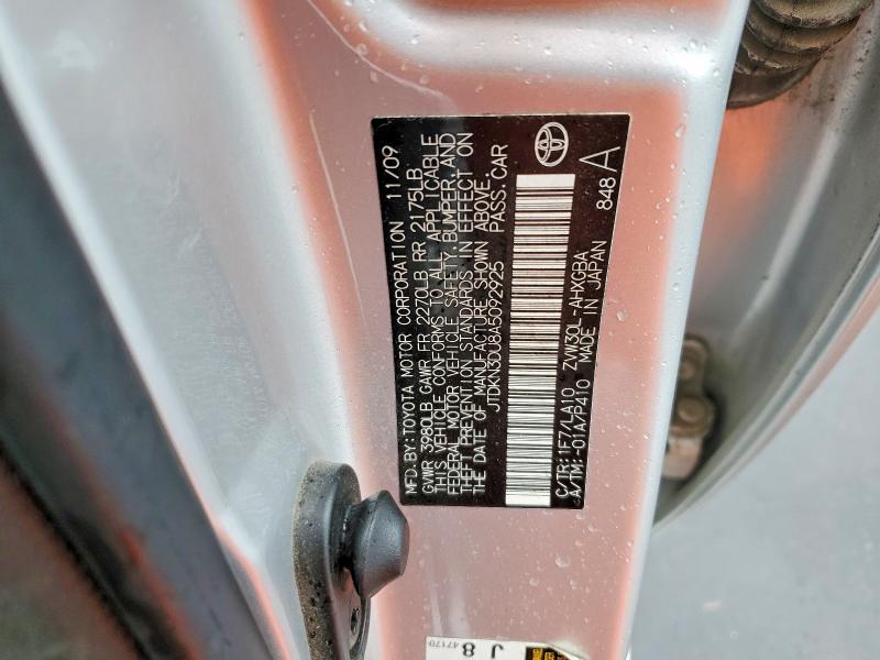 Aukcja sprzedaży 2010 Toyota Prius, vin: JTDKN3DU8A5092925, numer aukcji: 56809106