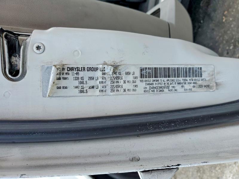 Продажа на аукционе авто 2010 Dodge Grand Caravan, vin: 2D4RN4DE9AR207292, номер лота: 59373316