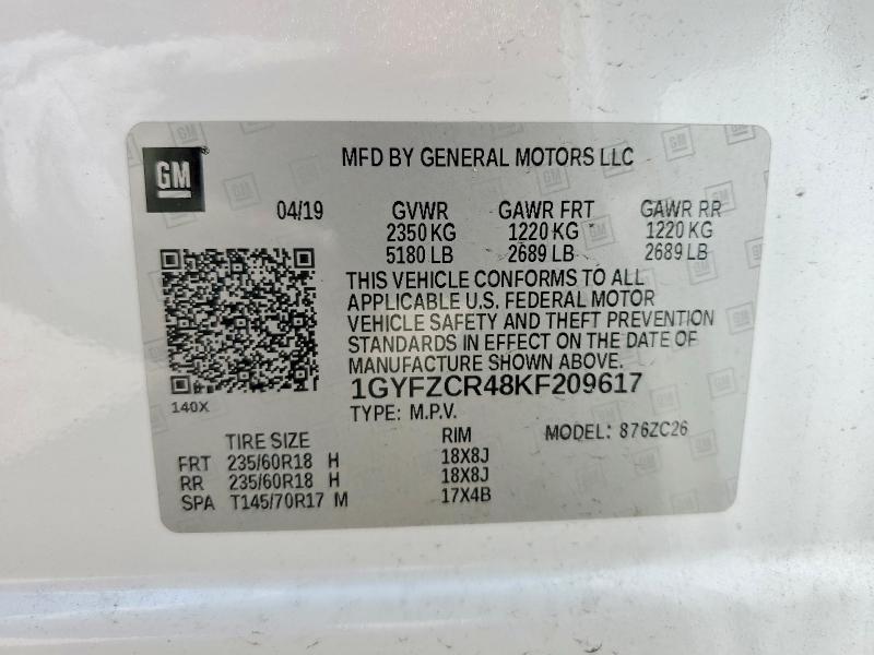 Aukcja sprzedaży 2019 Cadillac Xt4, vin: 1GYFZCR48KF209617, numer aukcji: 73559325