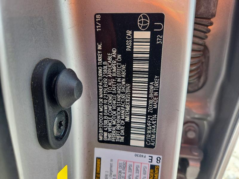 Продажа на аукционе авто 2019 Toyota C-hr, vin: NMTKHMBX1KR078949, номер лота: 59056116