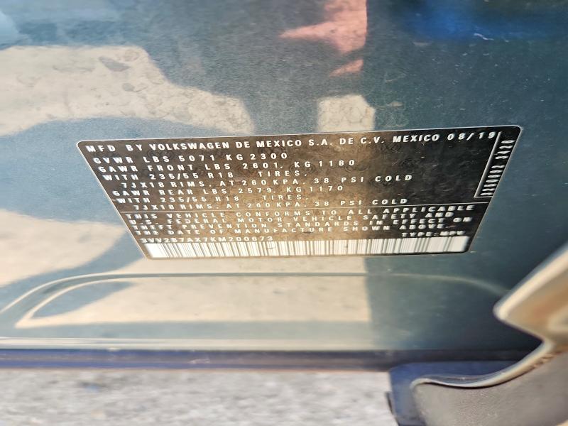58970566 :رقم المزاد ، 3VV2B7AX7KM200673 vin ، 2019 Volkswagen Tiguan مزاد بيع