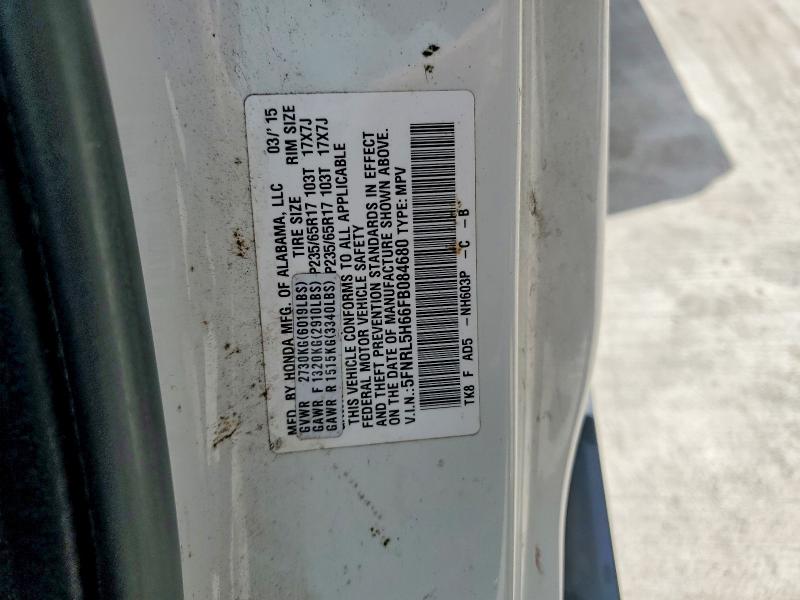 2015 Honda Odyssey მანქანა იყიდება აუქციონზე, vin: 5FNRL5H66FB084680, აუქციონის ნომერი: 56297976