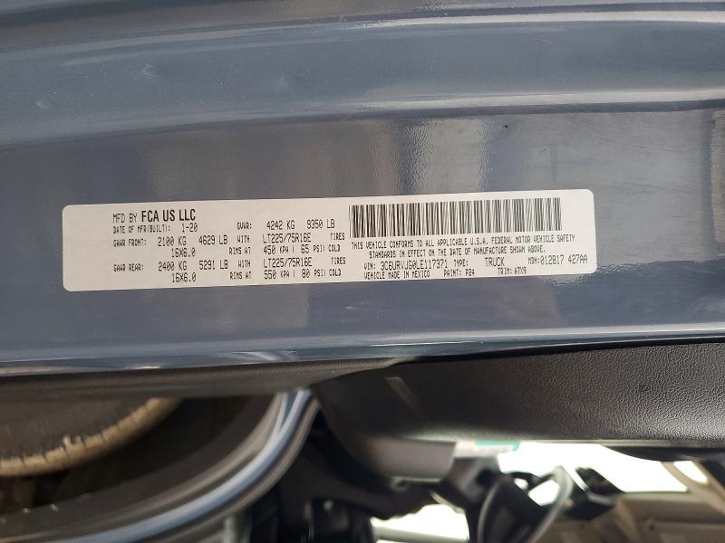Продаж на аукціоні авто 2020 Ram Promaster 3500, vin: 3C6URVJG0LE117371, номер лоту: 57476026