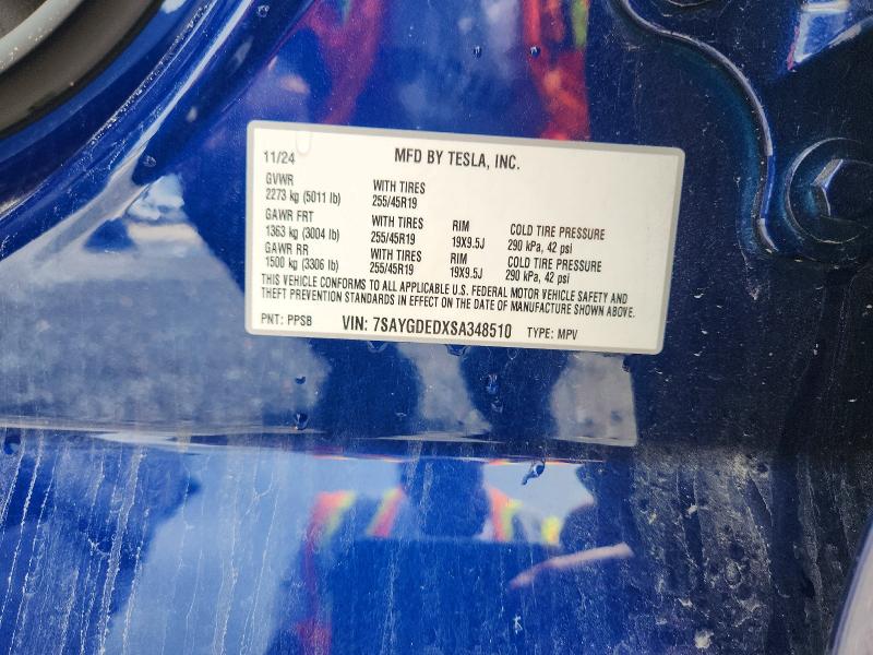 Aukcja sprzedaży 2025 Tesla Model Y, vin: 7SAYGDEDXSA348510, numer aukcji: 57845406