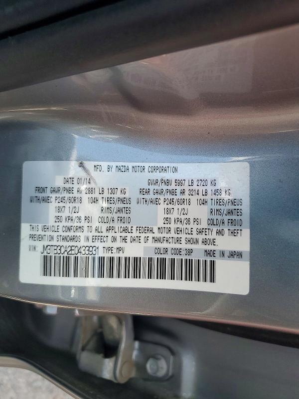 2014 Mazda Cx-9 მანქანა იყიდება აუქციონზე, vin: JM3TB3CA2E0433931, აუქციონის ნომერი: 57046956