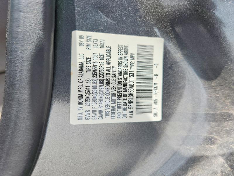Продаж на аукціоні авто 2010 Honda Odyssey, vin: 5FNRL3H53AB011531, номер лоту: 55753306