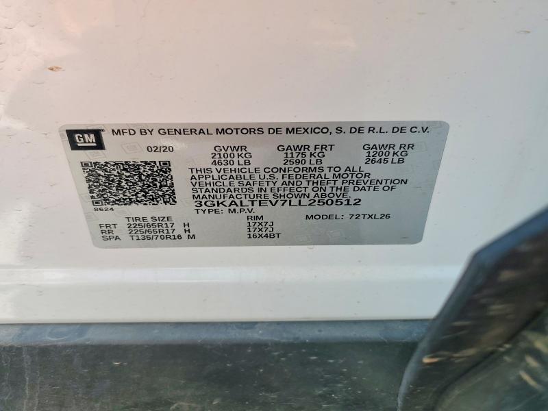 Aukcja sprzedaży 2020 Gmc Terrain, vin: 3GKALTEV7LL250512, numer aukcji: 56763676