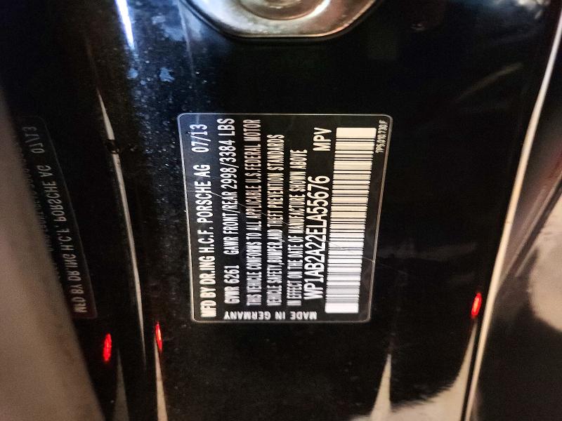 2014 Porsche Cayenne მანქანა იყიდება აუქციონზე, vin: WP1AB2A22ELA55676, აუქციონის ნომერი: 57914256
