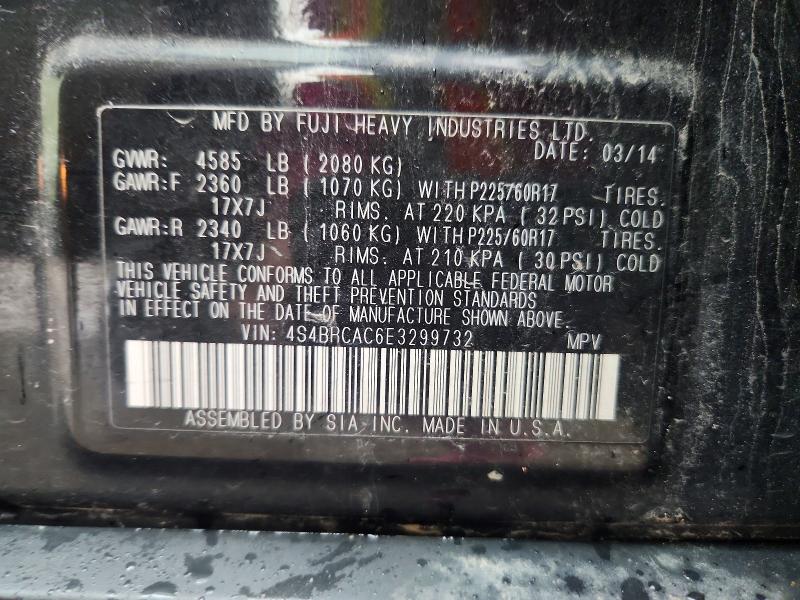 Aukcja sprzedaży 2014 Subaru Outback, vin: 4S4BRCAC6E3299732, numer aukcji: 58294016