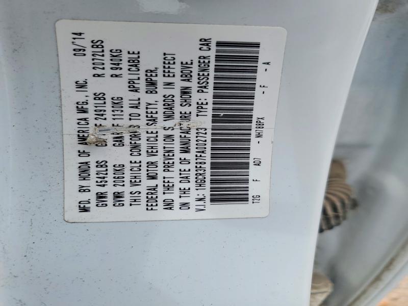 Продажа на аукционе авто 2015 Honda Accord, vin: 1HGCR3F87FA002723, номер лота: 55784046