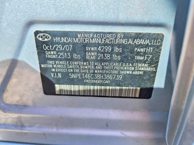 Продажа на аукционе авто 2008 Hyundai Sonata, vin: 5NPET46C38H386739, номер лота: 56170536