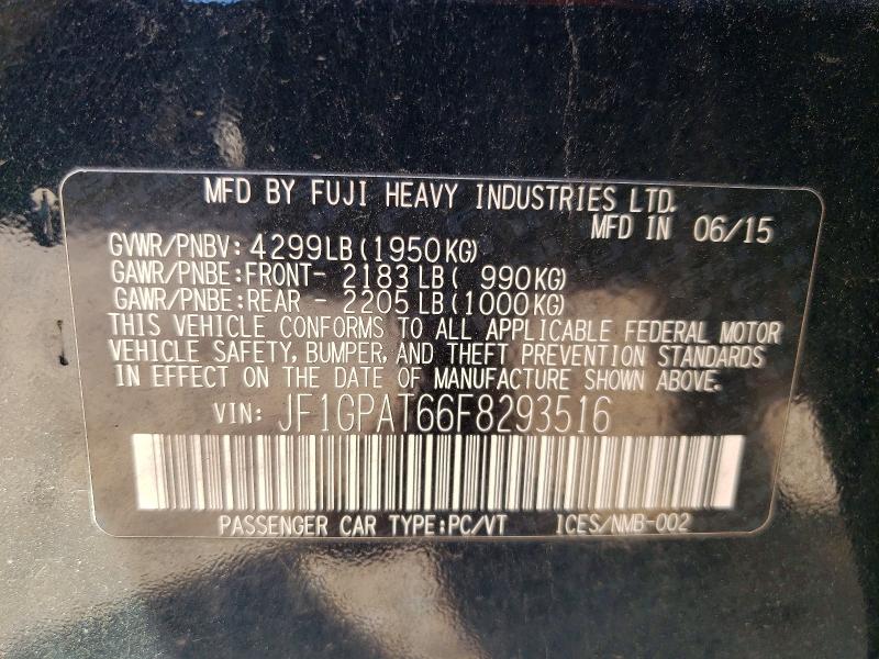 Aukcja sprzedaży 2015 Subaru Impreza, vin: JF1GPAT66F8293516, numer aukcji: 54427556