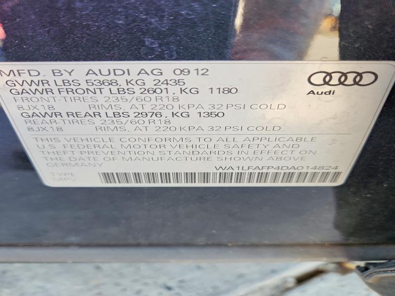 Aukcja sprzedaży 2013 Audi Q5, vin: WA1LFAFP4DA014824, numer aukcji: 58249936