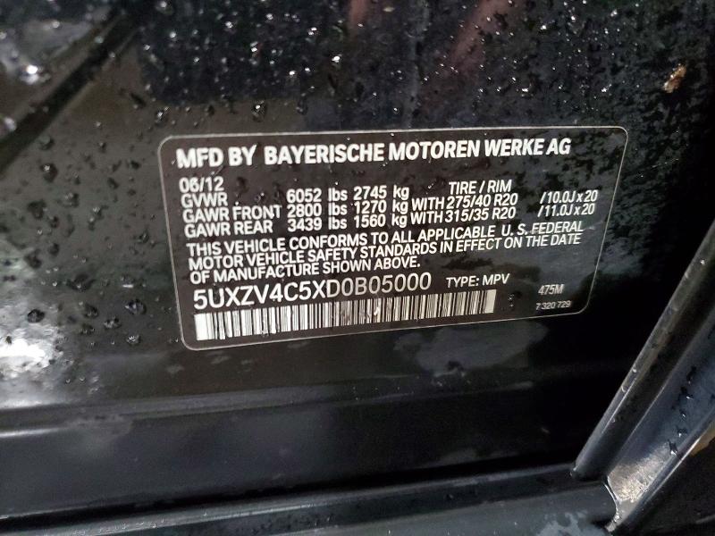 Продаж на аукціоні авто 2013 Bmw X5, vin: 5UXZV4C5XD0B05000, номер лоту: 56517956