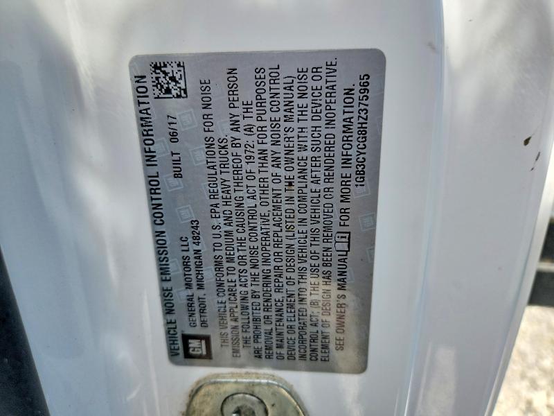 57211486 :رقم المزاد ، 1GB3CYCG8HZ375965 vin ، 2017 Chevrolet Silverado مزاد بيع