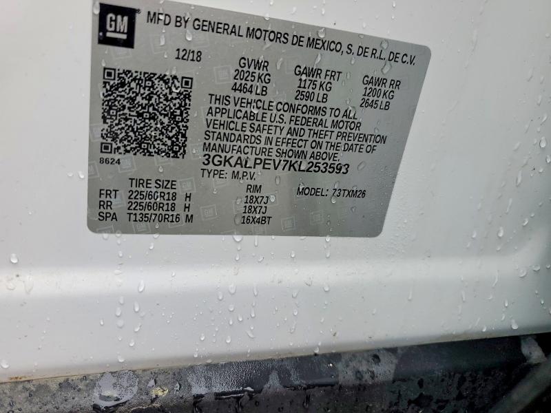 Auction sale of the 2019 Gmc Terrain, vin: 3GKALPEV7KL253593, lot number: 57546216