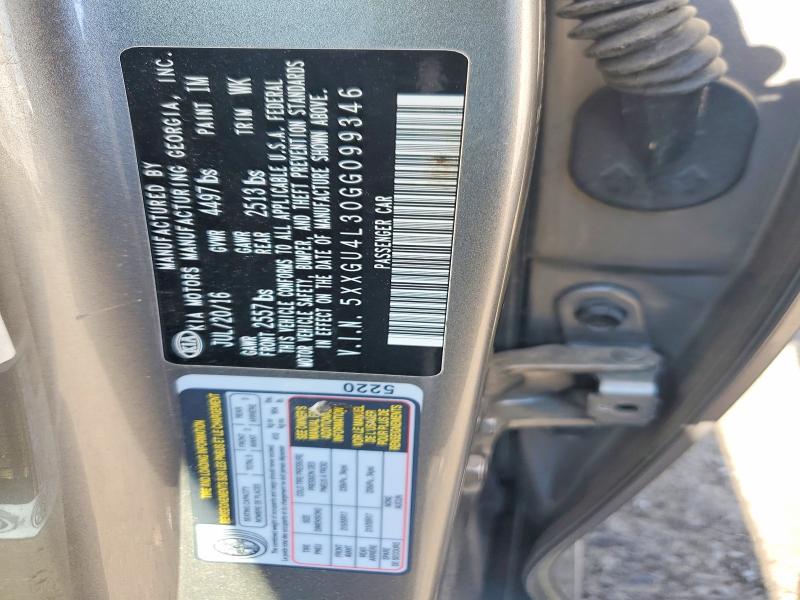 Продаж на аукціоні авто 2016 Kia Optima, vin: 5XXGU4L30GG099346, номер лоту: 58637606
