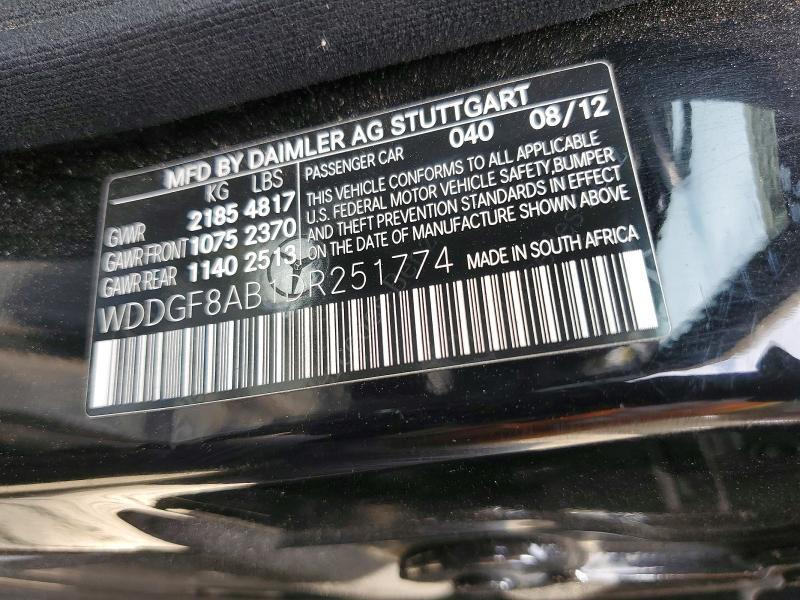 55988956 :رقم المزاد ، WDDGF8AB1DR251774 vin ، 2013 Mercedes-benz C مزاد بيع