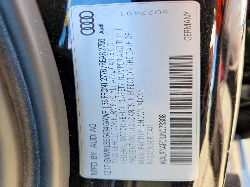 55152526 :رقم المزاد ، WAUF3AFC3JN073308 vin ، 2018 Audi A6 مزاد بيع