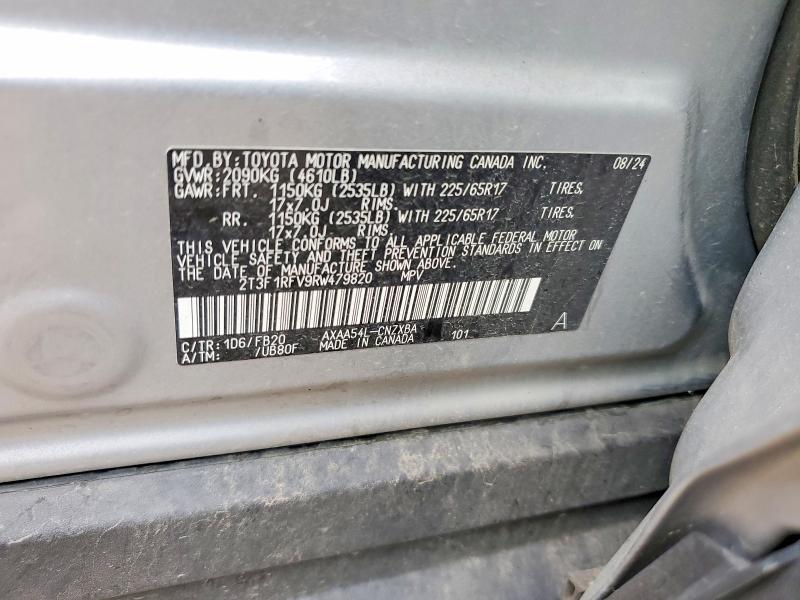 Продаж на аукціоні авто 2024 Toyota Rav4, vin: 2T3F1RFV9RW479820, номер лоту: 57887756