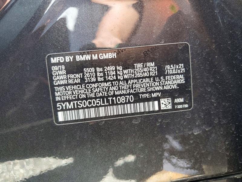 2020 Bmw X3 მანქანა იყიდება აუქციონზე, vin: 5YMTS0C05LLT10870, აუქციონის ნომერი: 58419036