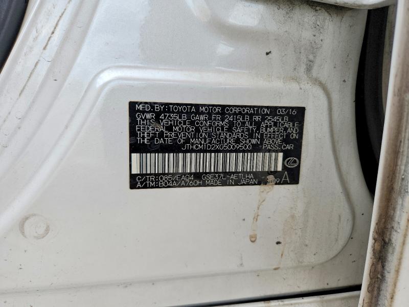 Aukcja sprzedaży 2016 Lexus Is, vin: JTHCM1D2XG5009500, numer aukcji: 56764386