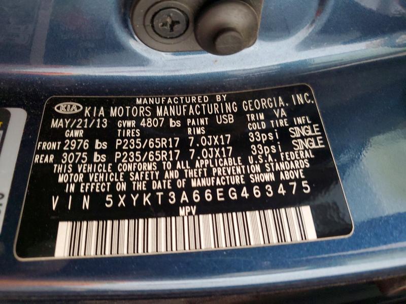 Aukcja sprzedaży 2014 Kia Sorento, vin: 5XYKT3A66EG463475, numer aukcji: 56780726