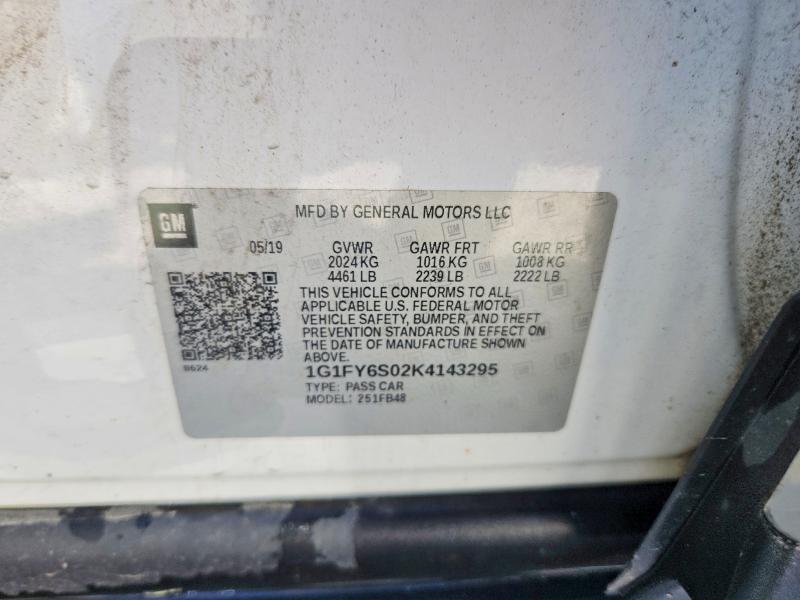 Aukcja sprzedaży 2019 Chevrolet Bolt Ev, vin: 1G1FY6S02K4143295, numer aukcji: 55885266