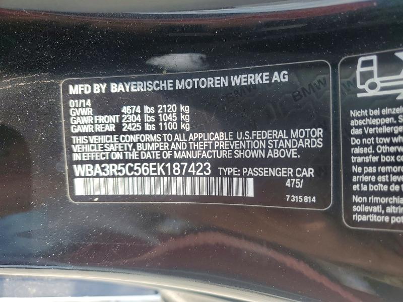 55631806 :رقم المزاد ، WBA3R5C56EK187423 vin ، 2014 Bmw 435 مزاد بيع